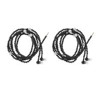 HOMSFOU 2pezzi Cuffie In-ear Con Mic e Controllo Remoto Design Elegante Con Perle Simulate Auricolari Per Sport e Viaggi Isolamento Acustico e Comfort Nero