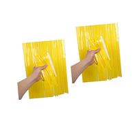 HOMSFOU 2pezzi Gonna Tavolo Decorativa Frange Di Tinsel Per Compleanni e Feste Sfondo Per Foto e Decorazioni Di Eventi Giallo