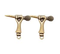 HOMSFOU 2pezzi Portachiavi Microfono in Materiale Resistente Pendente Creativo Per Chiavi Borsa o Zaino Decorazione Appesa Pratica e