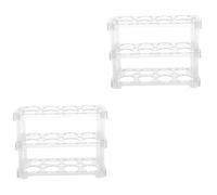 HOMSFOU 2pezzi Portauova Impilabile Plastica Trasparente Per Frigorifero Contenitore Salvaspazio Per Uova Organizer Per Cucina Con Protezione Anti-collisione Colori Casual