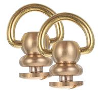 HOMSFOU 2pezzi Rivetti in Ottone Anello d Rotante per Pelletteria, Accessori Solidi per Attaccare Pelle, per Stivali e Cappelli in Pelle