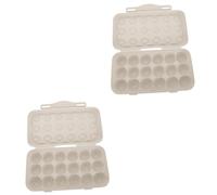 HOMSFOU 2pezzi Scatola Organizzatricper Uova Anticollisione Contenitorper Frigorifero Con Scomparti Pratica Custodia Per Uova Resistente Per Campeggio e Conservazione Cucina