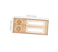 HOMSFOU 3 Pezzi Miniature Dollhouse Double Door Model in Traditional Chinese Style Functional Wooden Tiny Door For DIY Crafts And Interactive Pretend Play Easy Assembly Dollhouse Building