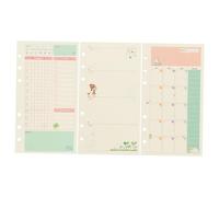 HOMSFOU 3 Pezzi Planner Sciolti Forati Ricariche Colorate per Organizzatore Mensile Settimanale e Giornaliero Resistente e Liscia per Scuola e Ufficio