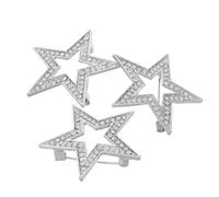 HOMSFOU 3 Pezzi spilla ornamenti per spille Pin del risvolto Gioielli per il mammario Brucia dei vestiti da donna spille d'epoca Pin in lega Spille decorative Pin di zaino strass Argento