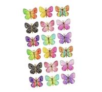 HOMSFOU 3 Set Accessori Farfalle Colorate Resina Per Diy Decorazioni Creative Per Feste E Per Matrimoni E Decorazioni Domestiche 20 Pezzi * 3