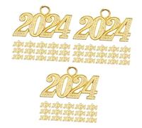 HOMSFOU 3 Set Collana Pendente Ciondolo Di Moda Chiave Comunione Artigianato Fabbricazione Perline Per La Lavorazione Primo Ciondoli Numero Fai Da Te Lega D'oro 25 Pezzi * 3