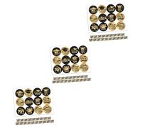 HOMSFOU 3 Set Grazie Adesivi Piccolo 2024 Adesivi Etichetta Costume Favore Elegante Stickers Scrapbooking Regalini Fine Scuola Adesivi per Feste di Laurea Adesivo di Laurea PVC 20 Fogli*3
