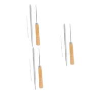 HOMSFOU 3 Set Strumento per Il Trapianto di della Bambola Riccio Districante Attrezzo Ago Aghi Bambole Utensili Forniture Radicamento Silver Metallo