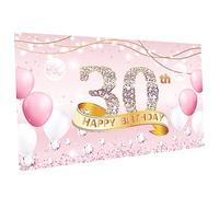 HOMSFOU 30 decorazioni esterno home decor gli anni decorazione compleanno anni decorazione casa sfondo di fotografia di compleanno bandiera della festa di compleanno poliestere