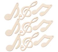 HOMSFOU 30 Pezzi Ritagli Note Musicali Legno per Lavoretti Diy Fette Legno Non Rifinite per Decorazioni e Festive
