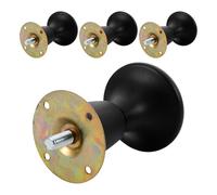 HOMSFOU 4 Gambe per Mobili in Plastica Nera Resistenti Vite - Piedini di Ricambio per Telaio del Letto e Divano Componibile - Supporto Antiscivolo per Sostituzione Parti del Divano Letto