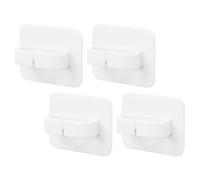 HOMSFOU 4 Ganci Adesivi Circolari Multiuso in Hips Resistente per Bagno e Casa, Uncini Portaoggetti Adesivi per Flaconi Spray, Asciugamani, Utensili e Ombrelli, Organizzazione Parete