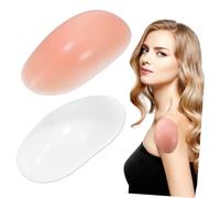 HOMSFOU 4 Paia di Spalline in Silicone per Esaltare Le Spalle Sottili E alla Moda per Donne Adesive Invisibili Spesse Imbottite Finte in Gel di Silice