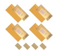 HOMSFOU 4 Pezzi Biglietti Dorati con Buste Kit DIY per Regali Compleanno Premi Beneficenza e Coinvolgimento Clienti con Messaggi Personalizzabili