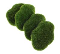 HOMSFOU 4 Pezzi di Muschio Finto Blocchi di Muschio Arte Realistica Accessori per Giardini Decorazioni di Muschio Finto Rocce di Muschio Artificiale Decorative per Ciuffi in
