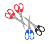 HOMSFOU 4 Pezzi Forbici Piccole per Acciaio Inossidabile Lame Affilate per Ufficio Scuola Cucito Carta e Impugnatura Ergonomica e Sicura per Mani Piccole