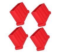 HOMSFOU 4 Pezzi Maniche a Piede Della Scala Per Le Gambe Tappi Del Piede Ladder Red