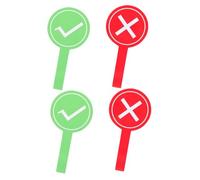 HOMSFOU 4 Pezzi Paddle Voto Riutilizzabili per Aula Tavole Risposta Giudice Portatili Materiale Sicuro con Bordi Lisci Accessori Classe per Giochi e Valutazioni