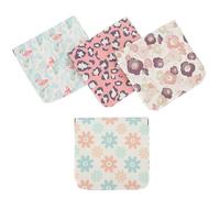 HOMSFOU 4 Pezzi Piccola Borsa per Cosmetici in Pelle Pu Resistente che Non Sbiadisce, Portatile Chiusura Automatica, per Viaggi e Escursioni