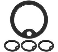 HOMSFOU 4 Pezzi Silenziatore Nero per in Silicone Targhetta Identificativa Cane Forma Rotonda, Elastico Stretch Aderente per Accessori Animali Domestici