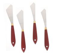 HOMSFOU 4 Pezzi Spatole per Pittura Acciaio Inossidabile Strumenti Essenziali per Miscelazione e Mescolatura Dei Leggere e Pratiche per Insegnanti e Studenti