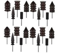 HOMSFOU 4 Set per Lucidare Il Cuoio di Brunitura in Legno Strumento per Lucidare La Pelle Brunitore in Pelle di Legno Sandalo 5 Pezzi * 4