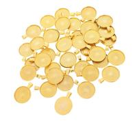 HOMSFOU 40pezzi Vassoio per Ciondolo Castone Vassoio Rotondo per Ciondolo Base Vuota per io per Castone Fai da Te per Base per Cabochon