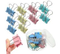 HOMSFOU 48 Pezzi Clip Metalliche Colorate per Ufficio Clip per Documenti e Fatture Organizer per File Piccole e Pratiche per Studenti e Insegnanti