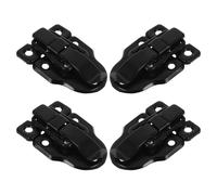 HOMSFOU 4pcs Ferro Bullone Chiusura Vintage Metallo Duckbill Hasp Chiusure per cassette degli attrezzi Armadietti Scatole di Gioielli Piccolo Petto Chiusura Serrature Nero Sicurezza Hardware