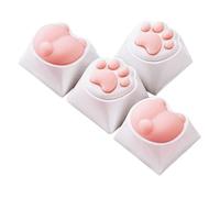 HOMSFOU 4pezzi Keycaps Meccanici Per Tastiera Cat Paw Keycaps e Design Divertente Per Giocatori Facile Installazione e Compatibile Con Tastiere Meccaniche