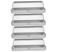 HOMSFOU 4pezzi Latta Astuccio Matite Organizer Elegante Cancelleria Scatola Contenitori Portapenne Astuccio Scuola Ufficio Scatole Porta Pastelli Portapenne Studenti Singola Penne Scatola