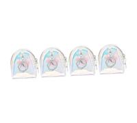 HOMSFOU 4pezzi Portamonete Con Custodia Per Cuffie Mini Portachiavi e Borsa Per Monete Organizer Compatto Per Chiavi e Accessori Per La Vita Quotidiana e Viaggi