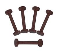 HOMSFOU 5 Bobine Vuote di Legno Marrone 96mm X 28mm per Cucito e Artigianato, Rocchetti Vintage Resistenti per Filo, macramè e Progetti DIY, per attività Creative e Didattiche