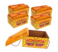 HOMSFOU 5 Pezzi Cofanetti Carta Sacrifici Spessi per Antichi Design Raffinato e Dettagliato Materiale Durevole per Festival Qingming e Funerali Cinesi