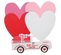 HOMSFOU 5 Pezzi Decorazione Legno Forma Cuore per Centrotavola e Decorazioni Matrimonio Elementi Chic e Unici per Festeggiare e Relazioni