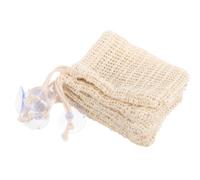 HOMSFOU 5 Pezzi Sacchetto Schiuma Cotone Esfoliante in Lino Sapone e Ventosa per Creare Pulizia Delicata da Doccia della Pelle