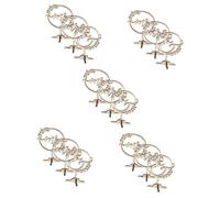 HOMSFOU 5 Set Decorazione per Feste di Nozze Decorazioni Nuziali rustiche per Il ricevimento Nuziale Coppia Forniture di Nozze di Signor e Signora di Legno Beige