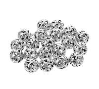 HOMSFOU 50 Pezzi Ciondoli in Lega Forma di Sfera Traforata con Decoro a Fiore Stile Tradizionale Vintage Pendenti Resistenti per Braccialetti Collane Orecchini e Creazioni Te