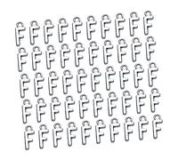 HOMSFOU 50 Pezzi Ciondoli Lettera Inglese Antica Argento Accessori Gioielli Fai da Te per Collane e Braccialetti Pendenti Decorativi per Scrapbooking e Cosplay