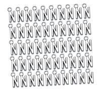 HOMSFOU 50 Pezzi Ciondoli Lettera N Antica per Creazione Gioielli Fai Da Te per Collane e Bracciali Accessori Creativi e Unici