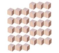 HOMSFOU 50 pezzi Cubi Legno Naturale per Progetti Fai da Te e Attività Montessori Legno Grezzo per Giochi Educativi e Contabilità Matematica Resistente e Sicuro