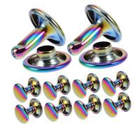 HOMSFOU 50 Pezzi di Chiodi per Cappelli Color Arcobaleno Manici per Borse per Cinture per La Realizzazione di Borse per Borse A Punta per Maniglie A Frizione con Anello A D per