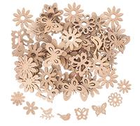 HOMSFOU 50 Pezzi Farfalle Legno Incompleto per Decorazioni Diy Sagome Legno Creative per Feste e Home Decor per Pittura e Scrapbooking