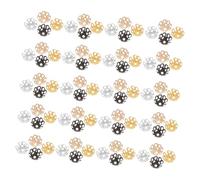 HOMSFOU 500 Pezzi Bead Caps Metallo Vuoti Spacer per Gioielli Tappi Decorativi per Collane Bracciali DIY Facili da Usare per Artigianato Creativo