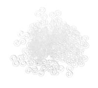 HOMSFOU 500 Pezzi Clip per Braccialetti Gomma S Connettori Trasparenti Leggeri per Creazioni Fai da Te per Braccialetti e Collane Facili da Usare e Conservare Kit Accessori Colorati per