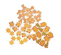 HOMSFOU 50pezzi Accessori Fai Da Te Per Natale in Resina Decorazioni Per Copricapo Natalizio Ornamenti Natalizi Stile Misto Inclusi Pupazzi Di Fiocchi Di Alberi Di Natale