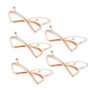 HOMSFOU 5pezzi Chiusure per Borsette in Rilievo e Curvo Decorazioni per Borse retrò e Vintage Materiali di Resistenti e Robusti Accessori per Sostituzione di Manici Pochette Borsette Legge