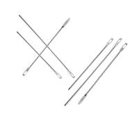 HOMSFOU 6 Pezzi Cavo della Cintura Filettatrici Strumento di Sostituzione del Cordoncino Fili per Cucire Strumento per Infilare La Corda Infila Ago Acciaio Titanio Nichelato Silver