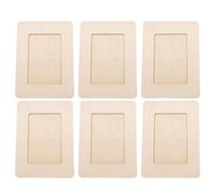 HOMSFOU 6 Pezzi Cornice Portafoto Fai da Te, in Legno Beige, Dipingibile, per Apprendimento Domestico e attività Creative Indipendenti